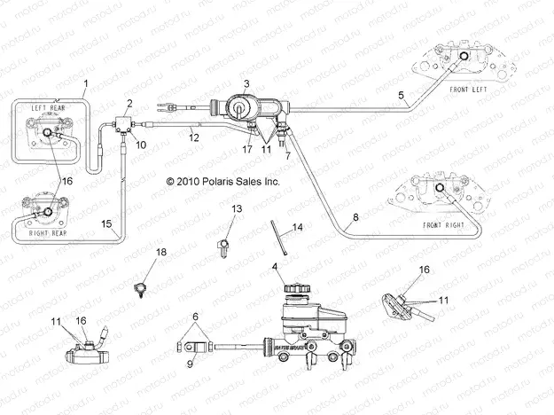BRAKES | BRAKES, LINES and MASTER CYLINDER - R15RTAD1AA/EA/ED1EA (49RGRBRAKELINES11900D)