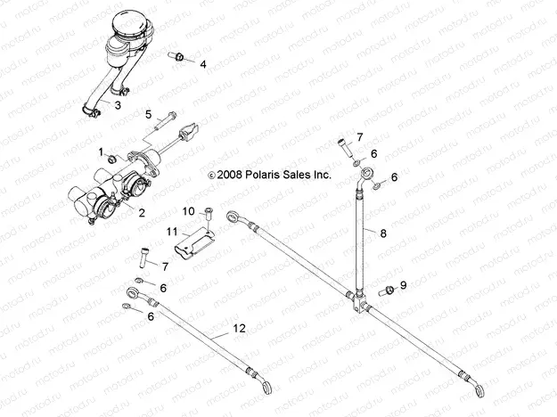 BRAKES | BRAKES, MASTER CYLINDER and BRAKE LINES - R13VA17AA/AB (49RGRBRAKELINES09RZR170)