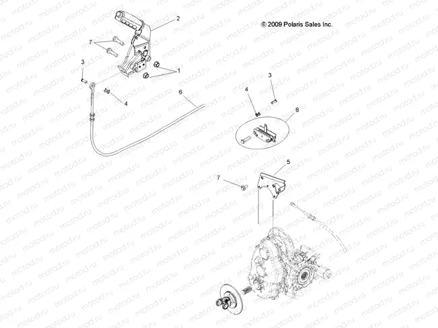 BRAKES | BRAKES, PARK BRAKE ASM. - R10RC08GA/GH/FA/FH (49LEVBRAKEPARK10SDW)