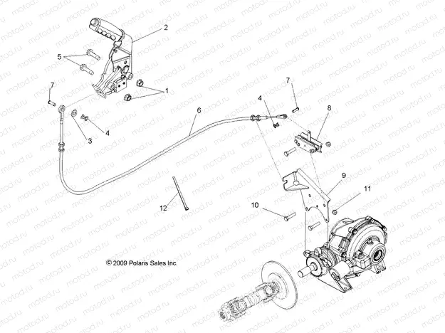 BRAKES | BRAKES, PARK BRAKE ASM. - R15RAA76AA/AJ (49RGRBRAKEPARK108004X4)