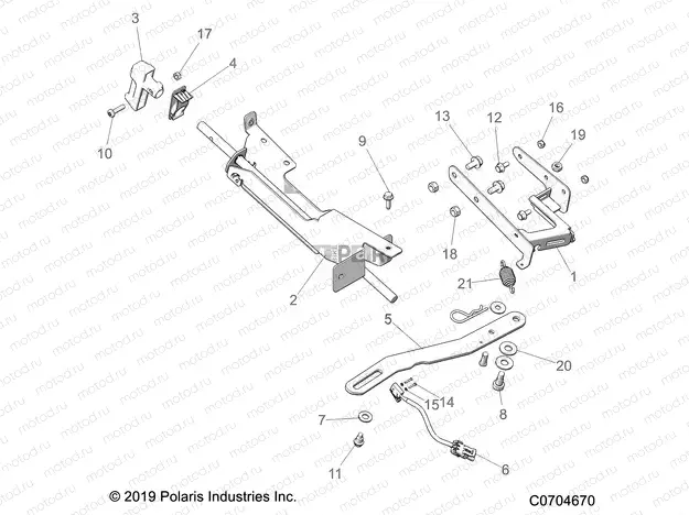 BRAKES | BRAKES, PARKING BRAKE, HANDLE MOUNTING - D20BEPD4B4 (C0704670)