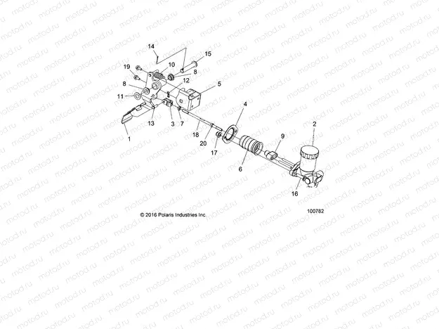 BRAKES | BRAKES, PEDAL AND MASTER CYLINDER MOUNTING - A20HAB15A2 (100782)