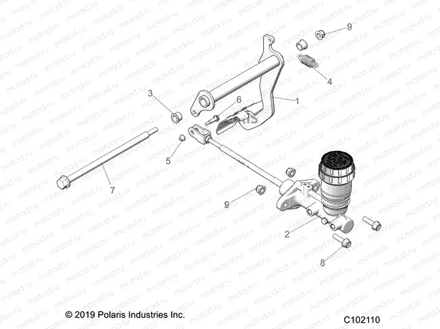 BRAKES | BRAKES, PEDAL AND MASTER CYLINDER MOUNTING - A22HZB15A1/A2/B1/B2 (C102110)