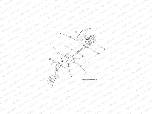 BRAKES | BRAKES, PEDAL and MASTER CYLINDER MOUNTING - R15RMAEGJ/GC/EJ (49RGRBRAKEFOOT15EV)