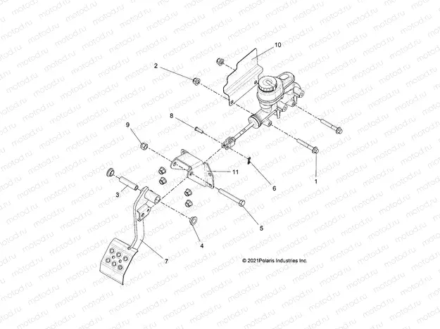 BRAKES | BRAKES, PEDAL and MASTER CYLINDER MOUNTING - R20MAAE4F4/F9 (704805)