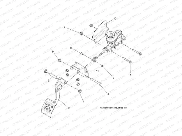 BRAKES | BRAKES, PEDAL and MASTER CYLINDER MOUNTING - R22MAAE4B8/B9 (702804)