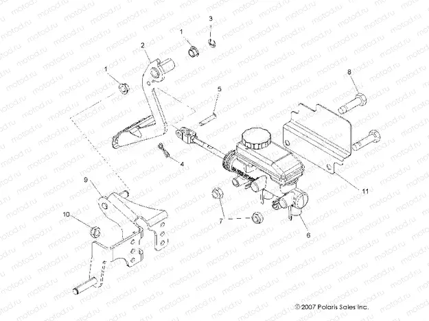 BRAKES | BRAKES, PEDAL and MASTER CYLINDER - R11VH76/VY76 ALL OPTIONS (49RGRBRAKEFOOT08VISTA)