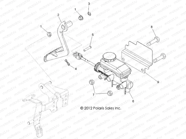 BRAKES | BRAKES, PEDAL and MASTER CYLINDER - R13XE76AD/EAI (49RGRBRAKEFOOT13RZR)
