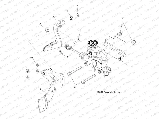 BRAKES | BRAKES, PEDAL and MASTER CYLINDER - R15RTE87FA (49RGRBRAKEFOOT13900XP)