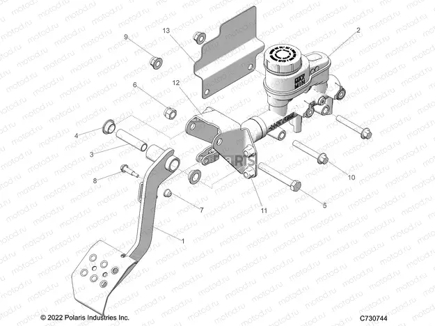 BRAKES | BRAKES, PEDAL AND MASTER CYLINDER - R23CCA57A1/A7 (C730744)