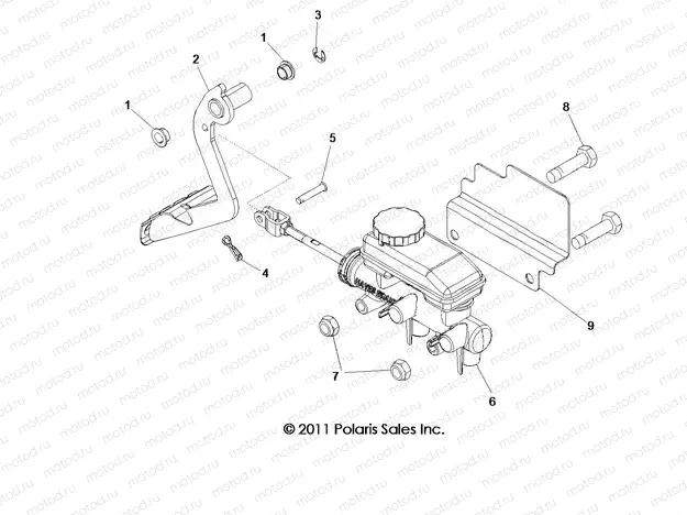 BRAKES | BRAKES, PEDAL and MASTER CYLINDER - Z15VHA57FJ (49RGRBRAKEFOOT12RZR)