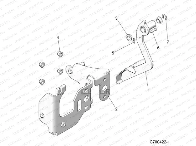 BRAKES | BRAKES, PEDAL - D19BBPD4B4/BAPD4B4 (C700422-1)