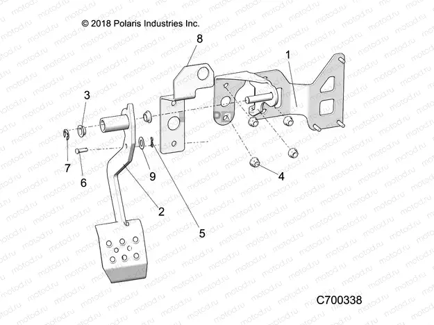 BRAKES | BRAKES, PEDAL - R20RRE99F1/F9/FK/S99C1/C9/CK/S99F1/F9/FK/P99CF/FF (C700338)