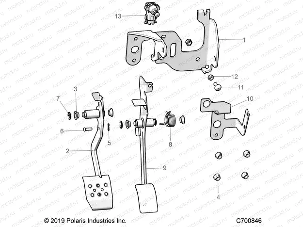 BRAKES | BRAKES, PEDAL - R20RRED4F1/N1/SD4C1 (C700846)
