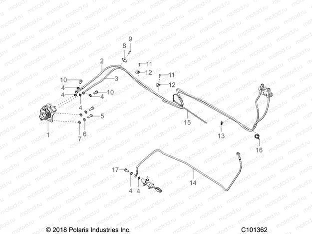 BRAKES | BRAKES, REAR BRAKE LINES - A18SHS57CS/ES (C101362)