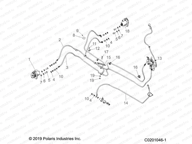 BRAKES | BRAKES, REAR BRAKE LINES - A20SEE57K1 (C0201046-1)