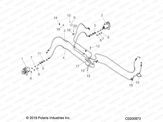 BRAKES | BRAKES, REAR BRAKE LINES - A20SWE57F1/S57C1/C2