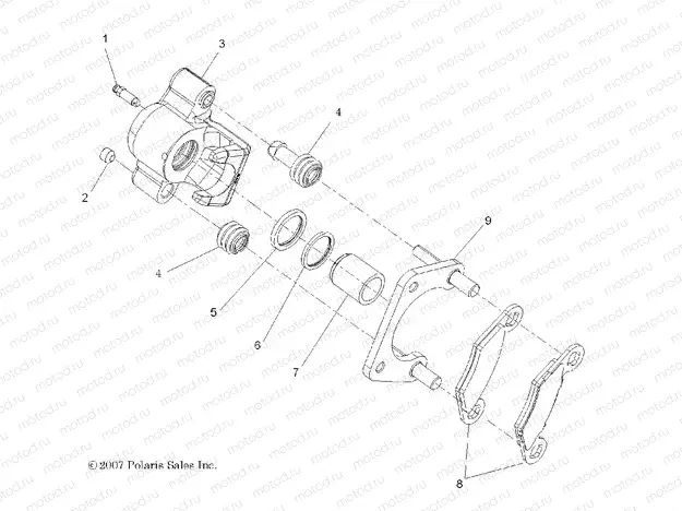 BRAKES | BRAKES, REAR CALIPER - A10GJ45AA (49ATVCALIPERRR08OUT525S)