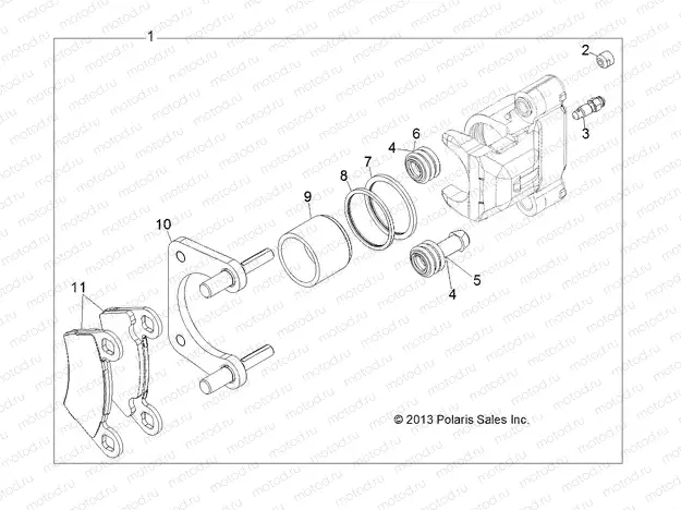 BRAKES | BRAKES, REAR CALIPER - R151DPD1AA/2D (49BRUTUSCALIPERRR13)