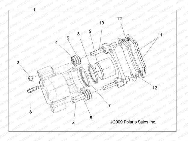 BRAKES | BRAKES, REAR CALIPER - R15RMAEGJ/GC/EJ (49RGRCALIPERRR10EV)