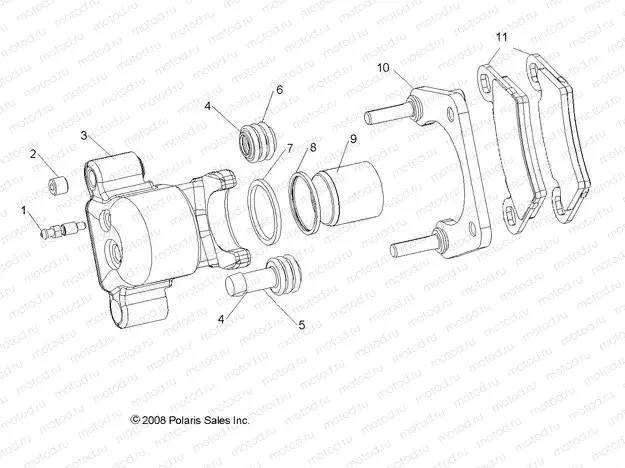 BRAKES | BRAKES, REAR CALIPER - R17RTED1F1/SD1C1 (49RGRCALIPERRR097004X4)