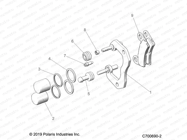 BRAKES | BRAKES, REAR CALIPER - R20T6A99A1/B1/E99A9/AM/AS/B9/BM/BS (C700690-2)