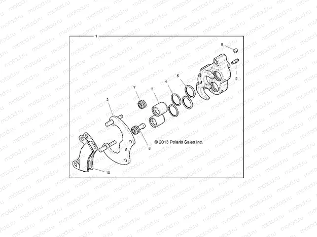 BRAKES | BRAKES, REAR CALIPER - Z18VFE92NB/NU (49RGRCALIPERRR14RZR1000)