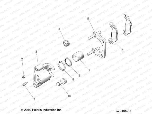 BRAKES | BRAKES, REAR CALIPER - Z20CHA57A2/E57AM (C701052-3)
