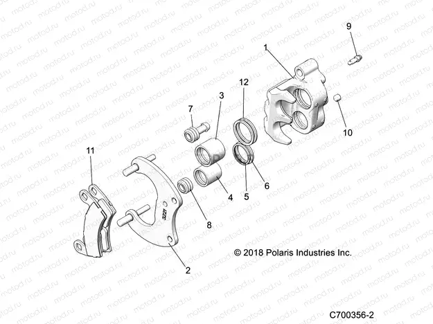 BRAKES | BRAKES, REAR CALIPER - Z20P4L92AG/AP/BG/BP/LG (C700356-2)