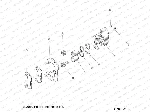 BRAKES | BRAKES, REAR CALIPER - Z22NAS99CZ (C701031-3)