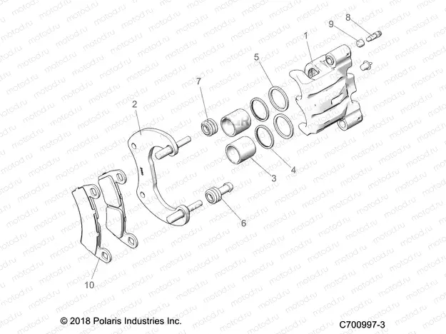 BRAKES | BRAKES, REAR CALIPER - Z23N4K99A/99B (C700997-3)