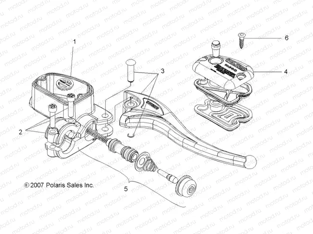 BRAKES | BRAKES, RIGHT HAND MASTER CYLINDER - A15S6A76FA (49ATVMCRH086X6)