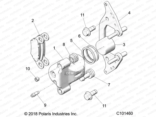 BRAKES | BRAKES, SINGLE BORE CALIPER - A20SGE95AK (C101460)