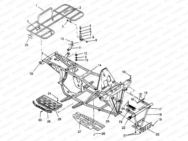 BUMPER and RACK MOUNTING Trail Boss W948527 (4926822682A007) | BUMPER and RACK MOUNTING Trail Boss W948527 (4926822682A007)