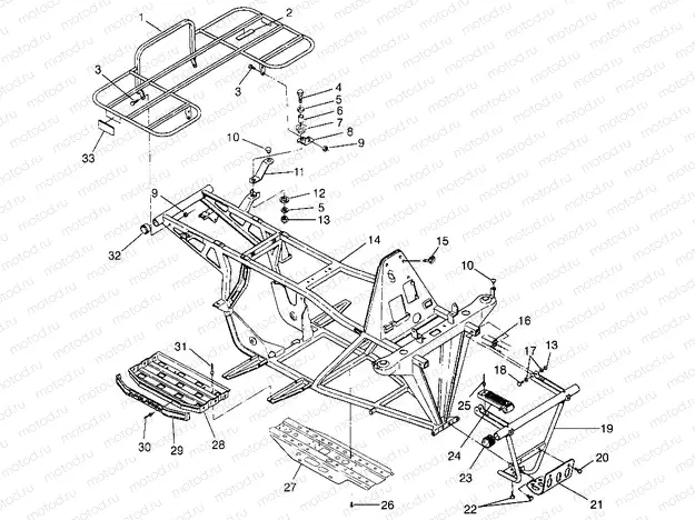 BUMPER and RACK MOUNTING Trail Boss W968527 (4935883588A007) | BUMPER and RACK MOUNTING Trail Boss W968527 (4935883588A007)