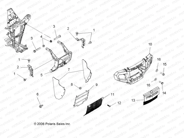 BUMPER MOUNTING - A07MH76FA (49ATVBUMPER07800EFIIN) | BUMPER MOUNTING - A07MH76FA (49ATVBUMPER07800EFIIN)