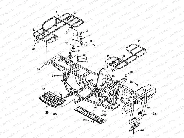 BUMPER/RACK MOUNTING 2X4 350L W937539 (4924032403003A) | BUMPER/RACK MOUNTING 2X4 350L W937539 (4924032403003A)