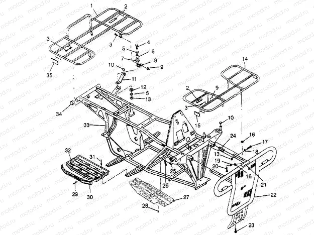 BUMPER/RACK MOUNTING 2x4 400L W947540 (4926752675A007) | BUMPER/RACK MOUNTING 2x4 400L W947540 (4926752675A007)