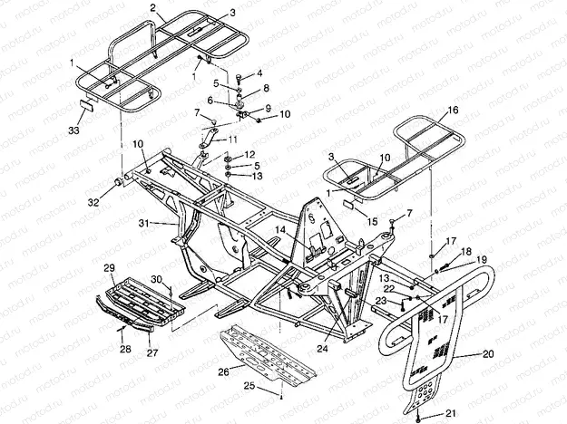 BUMPER/RACK MOUNTING Magnum 2X4 W967544 (4936033603A007) | BUMPER/RACK MOUNTING Magnum 2X4 W967544 (4936033603A007)