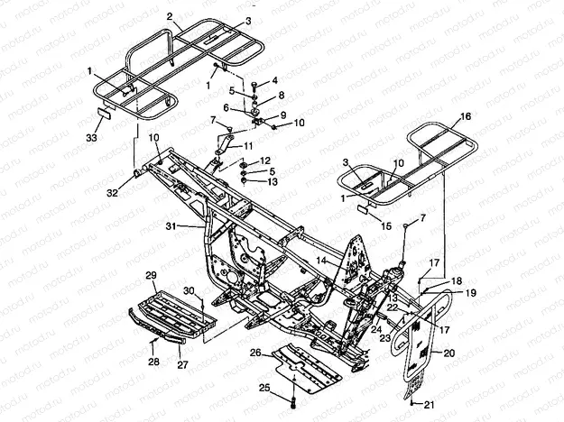 BUMPER/RACK MOUNTING Magnum 2X4 W98AA42A (4945524552A007) | BUMPER/RACK MOUNTING Magnum 2X4 W98AA42A (4945524552A007)