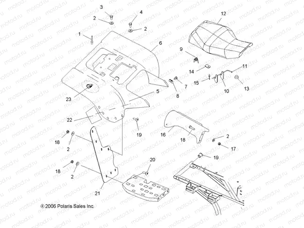 CAB | CAB, REAR - A07BA50FA (49ATVCABRR07SCRMIN)