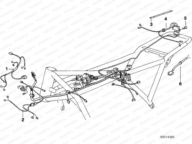 Cable harness cover front/rear