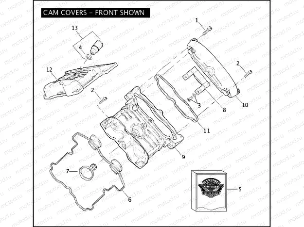 CAM COVERS - FRONT SHOWN