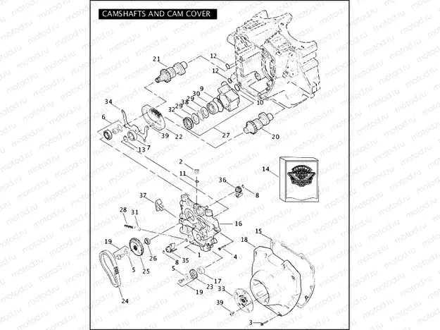 CAMSHAFTS AND CAM COVER - TWIN CAM 88â¢ (2 OF 2)