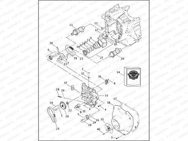 CAMSHAFTS AND CAMSHAFT COVER - TWIN CAM 88â¢ (1 OF 2)