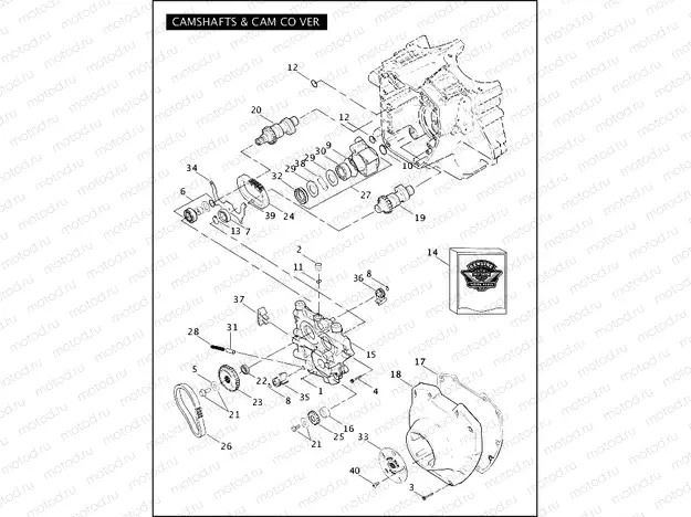 CAMSHAFTS & CAM COVER - TWIN CAM 88â¢ (1 OF 2)