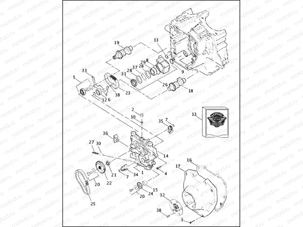CAMSHAFTS & CAM COVER - TWIN CAM 88â¢ (2 OF 2)