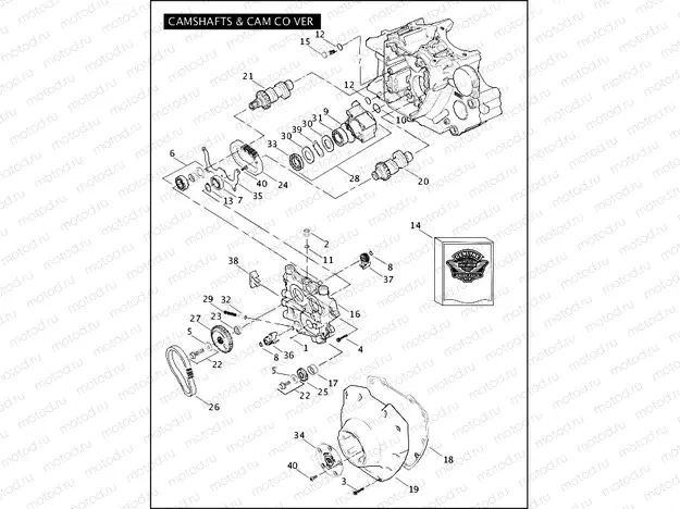CAMSHAFTS & CAM COVER - TWIN CAM 88Bâ¢