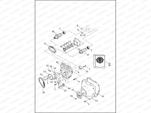 CAMSHAFTS & CAMSHAFT COVER - TWIN CAM 103â¢ (2 OF 2)