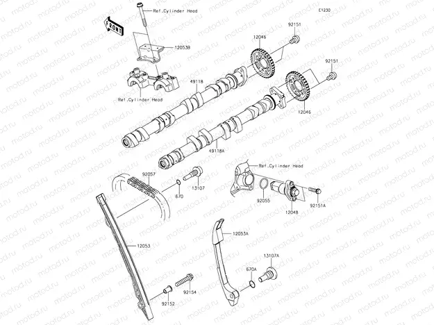 Camshafts & Tensioner